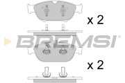 BP3795 Sada brzdových platničiek kotúčovej brzdy BREMSI