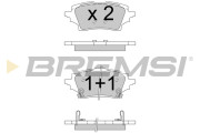 BP3796 Sada brzdových platničiek kotúčovej brzdy BREMSI