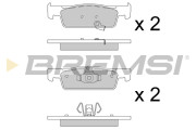 BP3798 Sada brzdových platničiek kotúčovej brzdy BREMSI