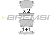 BP3799 Sada brzdových platničiek kotúčovej brzdy BREMSI