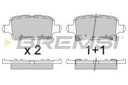 BP3803 Sada brzdových platničiek kotúčovej brzdy BREMSI
