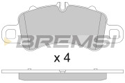 BP3820 Sada brzdových platničiek kotúčovej brzdy BREMSI