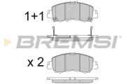 BP3828 Sada brzdových platničiek kotúčovej brzdy BREMSI