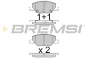 BP3835 Sada brzdových platničiek kotúčovej brzdy BREMSI