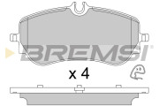 BP3836 Sada brzdových platničiek kotúčovej brzdy BREMSI