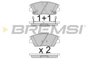 BP3837 Sada brzdových platničiek kotúčovej brzdy BREMSI
