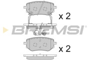 BP3843 Sada brzdových platničiek kotúčovej brzdy BREMSI