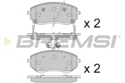 BP3844 Sada brzdových platničiek kotúčovej brzdy BREMSI
