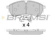 BP3846 Sada brzdových platničiek kotúčovej brzdy BREMSI