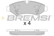 BP3848 Sada brzdových platničiek kotúčovej brzdy BREMSI