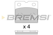 BP3851 Sada brzdových platničiek, Parkovacia kotúčová brzda BREMSI