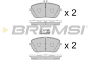 BP3853 Sada brzdových platničiek kotúčovej brzdy BREMSI