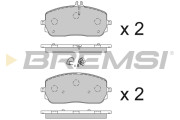 BP3854 Sada brzdových platničiek kotúčovej brzdy BREMSI