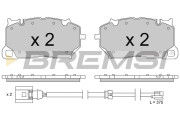BP3856 Sada brzdových platničiek kotúčovej brzdy BREMSI