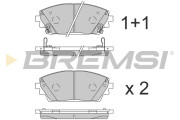 BP3861 Sada brzdových platničiek kotúčovej brzdy BREMSI