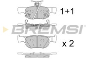 BP3862 Sada brzdových platničiek kotúčovej brzdy BREMSI