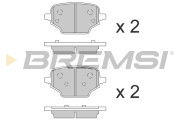 BP3863 Sada brzdových platničiek kotúčovej brzdy BREMSI