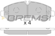 BP3864 Sada brzdových platničiek kotúčovej brzdy BREMSI