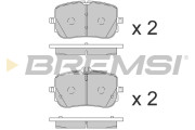 BP3865 Sada brzdových platničiek kotúčovej brzdy BREMSI