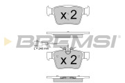 BP3878 Sada brzdových platničiek kotúčovej brzdy BREMSI
