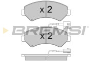 BP3871 Sada brzdových platničiek kotúčovej brzdy BREMSI
