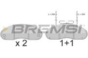 BP7242 Sada brzdových platničiek kotúčovej brzdy BREMSI