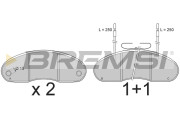 BP7243 Sada brzdových platničiek kotúčovej brzdy BREMSI