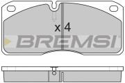 BP7258 Sada brzdových platničiek kotúčovej brzdy BREMSI