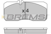 BP3897 Sada brzdových platničiek kotúčovej brzdy BREMSI