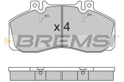 BP7289 Sada brzdových platničiek kotúčovej brzdy BREMSI