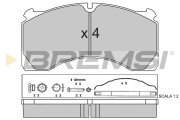 BP3906 Sada brzdových platničiek kotúčovej brzdy BREMSI