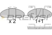 BP3913 Sada brzdových platničiek kotúčovej brzdy BREMSI