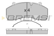 BP3915 Sada brzdových platničiek kotúčovej brzdy BREMSI