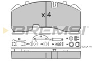 BP3921 Sada brzdových platničiek kotúčovej brzdy BREMSI