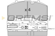 BP3928 Sada brzdových platničiek kotúčovej brzdy BREMSI