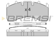 BP3929 Sada brzdových platničiek kotúčovej brzdy BREMSI