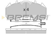 BP3932 Sada brzdových platničiek kotúčovej brzdy BREMSI
