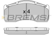 BP3937 Sada brzdových platničiek kotúčovej brzdy BREMSI