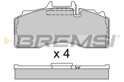 BP3939 Sada brzdových platničiek kotúčovej brzdy BREMSI