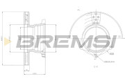 CD5164V Brzdový kotúč BREMSI
