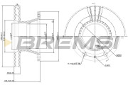 CD5233V Brzdový kotúč BREMSI