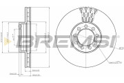 CD5329V Brzdový kotúč BREMSI