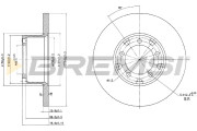 CD6095S Brzdový kotúč BREMSI