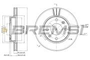 CD6154V Brzdový kotúč BREMSI