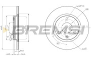 CD6335S Brzdový kotúč BREMSI