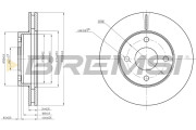 CD6371V Brzdový kotúč BREMSI