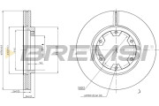 CD6464V Brzdový kotúč BREMSI