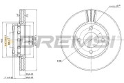 CD6471V Brzdový kotúč BREMSI