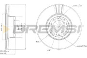 CD6476V Brzdový kotúč BREMSI