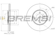 CD6529S Brzdový kotúč BREMSI